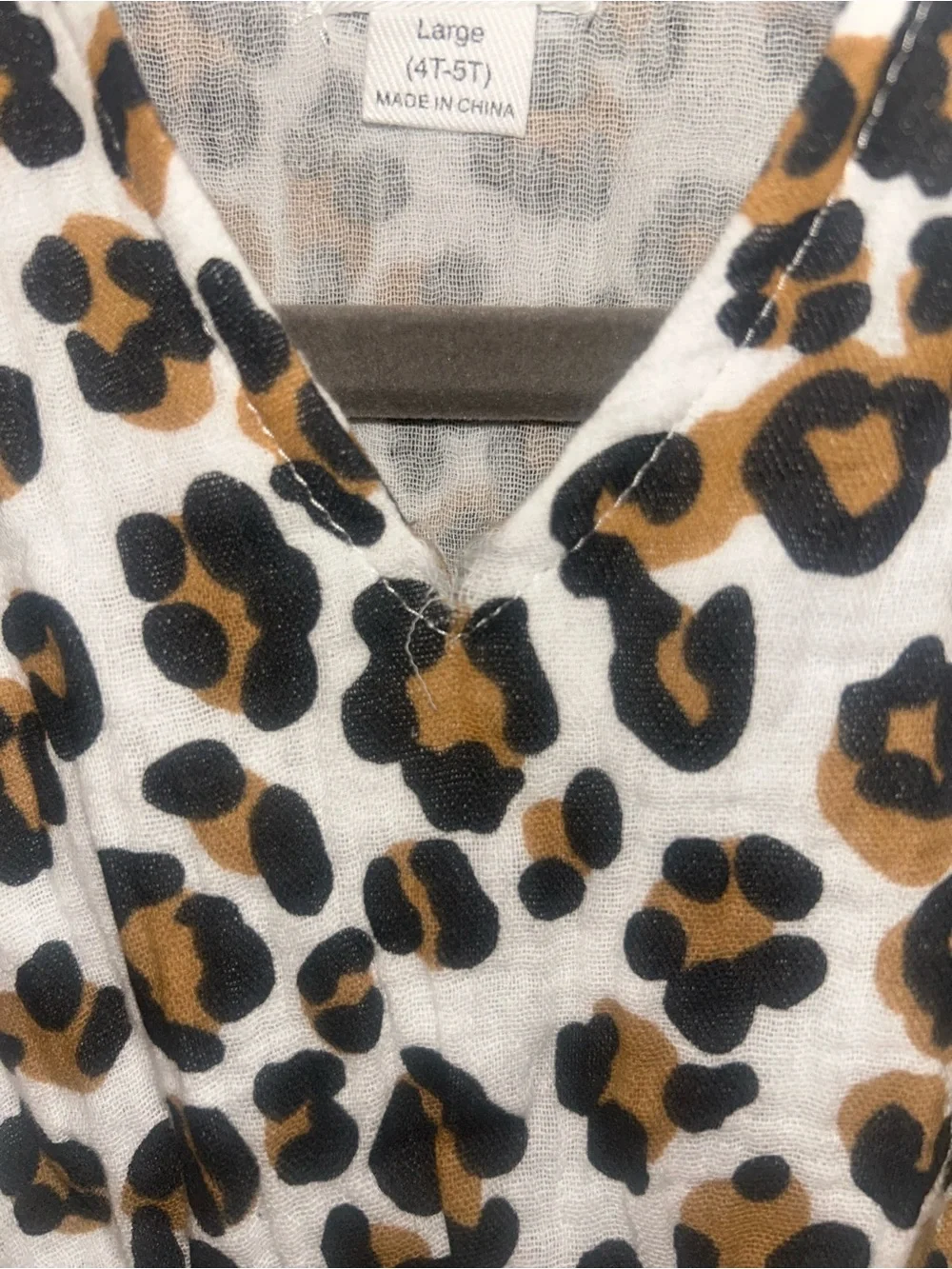Mud Pie Leopard Hooded Swim Cover Up NWOT Girls 4-5T Pink Beach Pool Coverup